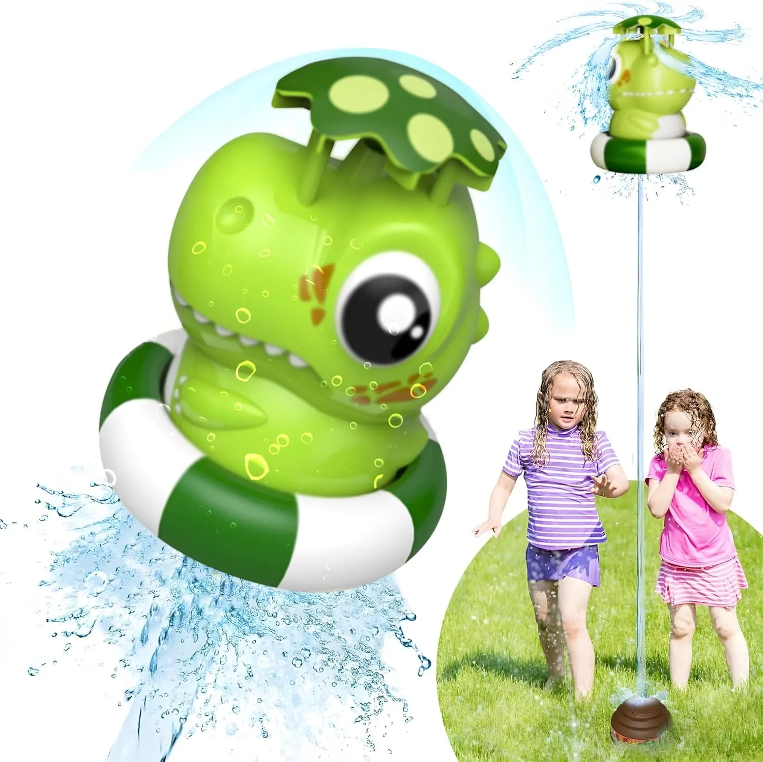 Launch Water Rocket Kids Water Toys for The Backyard Sprinkler Toy Outdoor Kids' Toys Summer Rocket Garden Sprinkler for 3 4 5 6 7 8 Year Old (Crocodile)