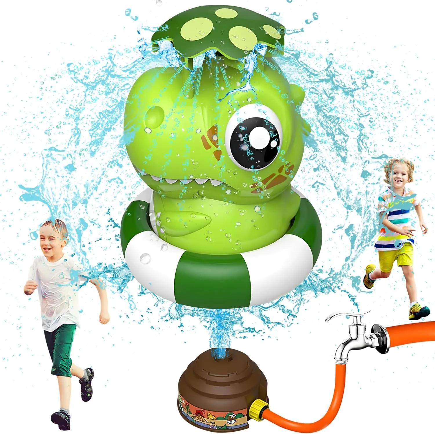 Launch Water Rocket Kids Water Toys for The Backyard Sprinkler Toy Outdoor Kids' Toys Summer Rocket Garden Sprinkler for 3 4 5 6 7 8 Year Old (Crocodile)
