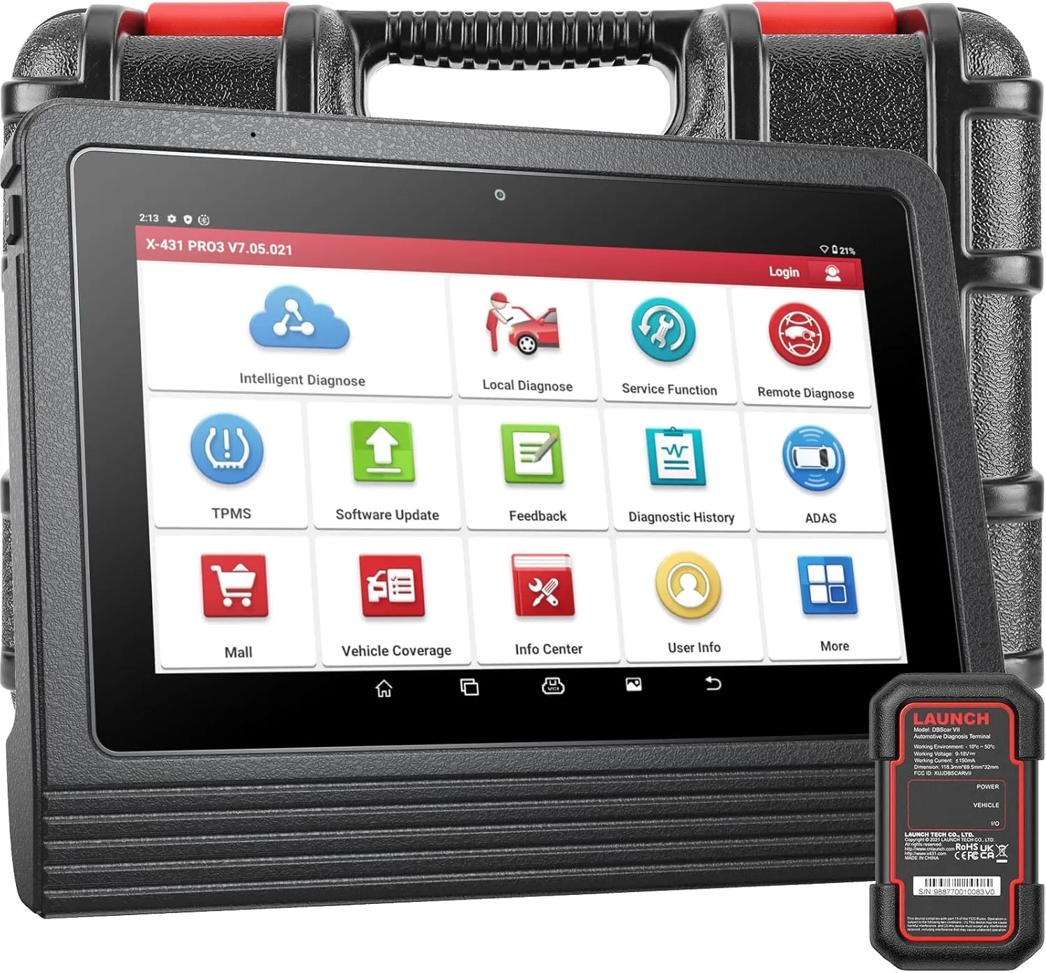 LAUNCH X431 PRO3 V  5.0 Elite 2025 Upgrade Bluetooth Bi-Directional Scan Tool, OEM Topology Mapping, HD Trucks Diagnosis, Online Coding, 55  Services, CAN FD AutoAuth FCA SGW, 2-Year Free Update