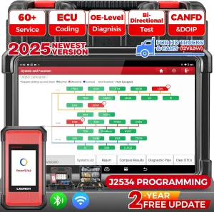 LAUNCH X431 PRO3S SMARTLINK HD Heavy Duty Truck Scanner,2025 Elite Diesel&Gasoline Bidirectional Diagnostic Scan Tool,60 Service,ECU Coding,Topology Mapping,AutoAuth FCA SGW,2 YSR Free Update