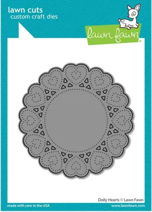 Lawn Fawn LF3612 Doily Hearts Stand-Alone Die