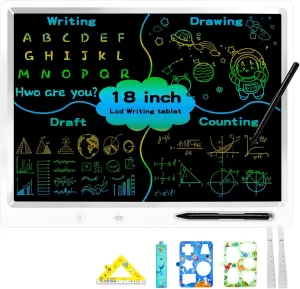 LCD Writing Tablet,18 Inch Large Writing Board with Stand LCD Drawing Tablet Educational Learning Toys Gifts for 3-12 Year Old Kids Adults Suitable for Home School Office