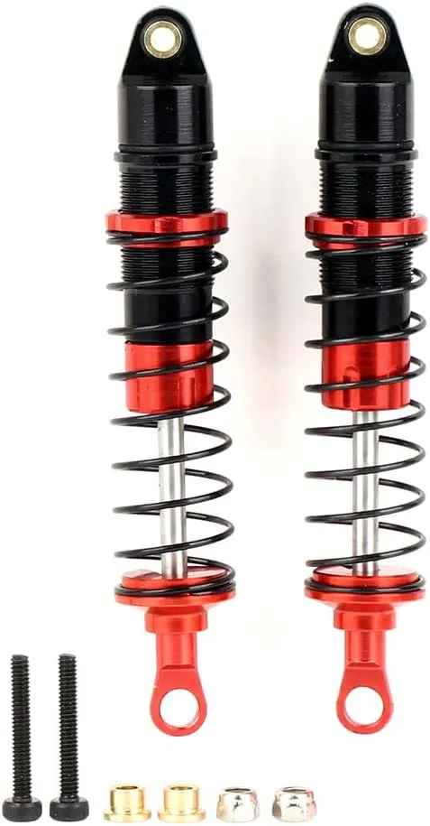LCX Racing RC Car CNC Machined Aluminum Rear Threaded Shock Set for LOSI 1/16 Mini-B Buggy 1/18 Mini-T Stadium Truck, Upgrades Parts Accessories (Rear)