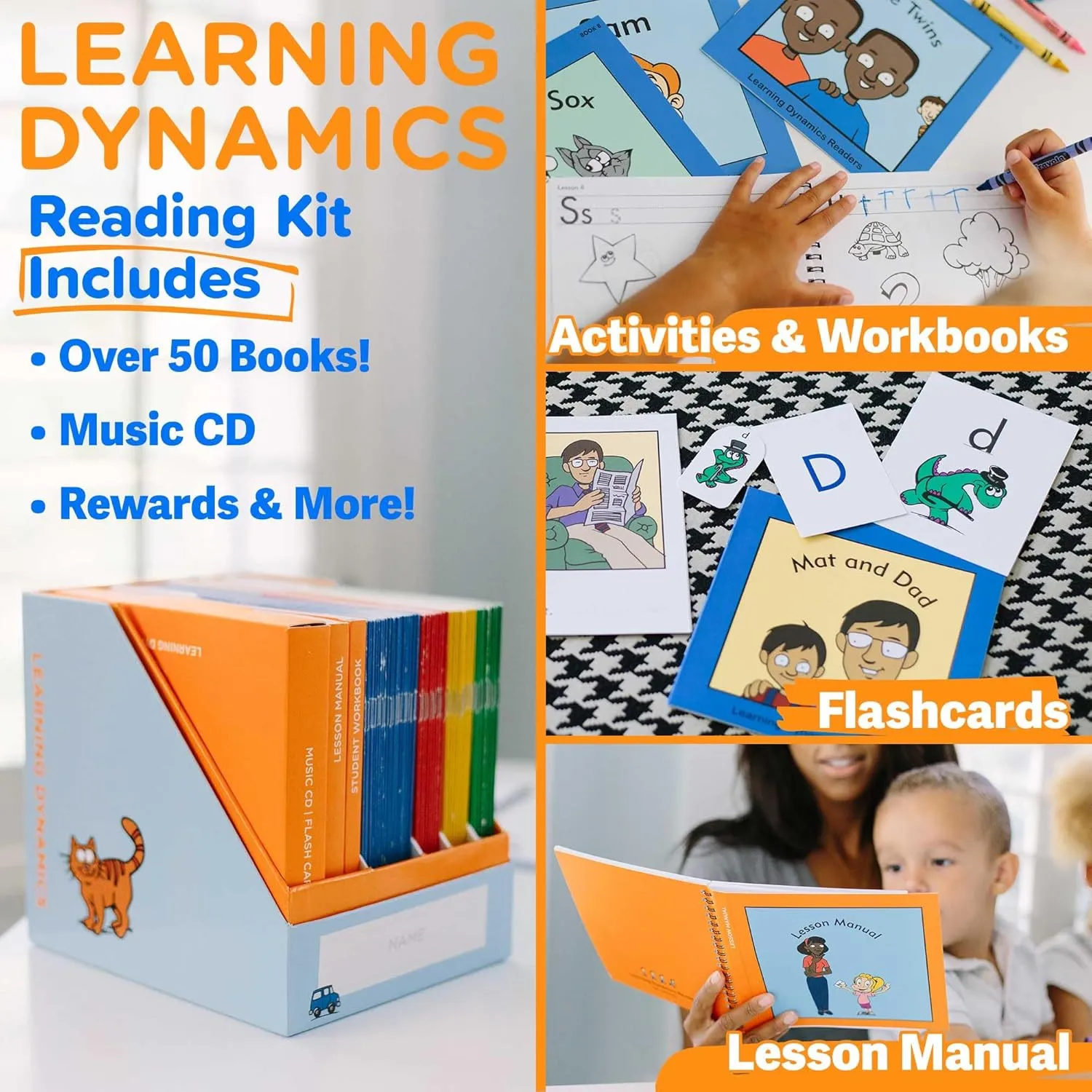 Learning Dynamics 4 Weeks to Read – Learn How to Read & Write Program Includes 53 Books, Teaching Manual, Activity Workbooks, CD, Flashcards , Manipulatives – Teaches Letters, Phonics & Reading