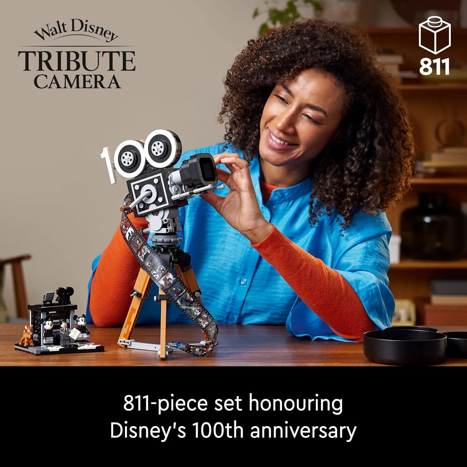 LEGO Disney Walt Disney Tribute Camera, Disney Fan Building Set, Celebrate Disney with a Collectible Piece Perfect for Play and Display, Makes a Fun Gift for Adult Builders and Fans, 43230