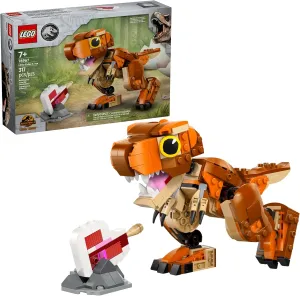 LEGO Jurassic World Little Eatie T Rex Toy - Dinosaur Building Toy for Kids, Boys and Girls, Ages 7  - Gift Idea for Birthdays and Fans - with Movable Jaw, Head and Tail - 76967