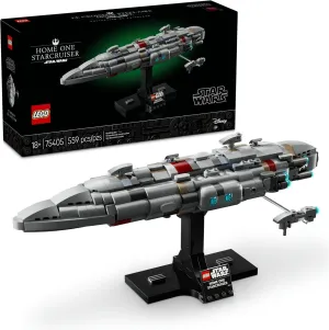 LEGO Star Wars: Return of The Jedi Home One Starcruiser Building Set for Adults - Star Wars Collectible Set with Display Stand - Includes Nebulon-B Medical Frigate - 75405