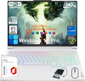 Lenovo Legion Pro 7i Gaming Laptop - w/Office & External DVD Drive • Intel 20-Core i7-14700HX, 16" WQXGA 240Hz Display, RTX 4060, Backlit KB, Fingerprint, Wifi6E, Wind 11 Pro (32GB RAM | 1TB SSD)