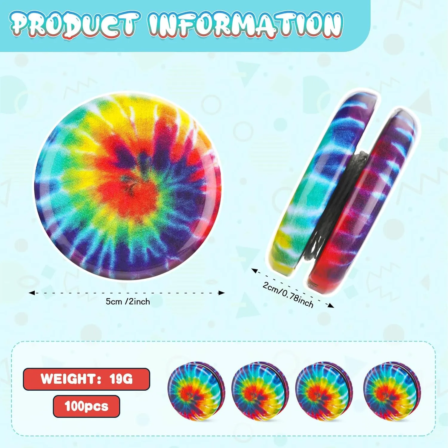 Lenwen Yoyos for Kids, Beginners Metal Yo Yo Toys with Colorful Designs Adults Teens Birthday Party Favors, Holiday Stocking Fillers, Classroom Prizes(50 Pcs, Rainbow)