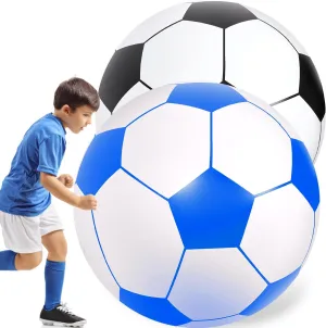 Lewtemi 2 Pcs 40 Inch Giant Inflatable Soccer Ball Large Huge Beach Balloons Football Sport Birthday Party Decoration Favor Graduation Kid Gift Pool Toys for Outdoor Activity Games