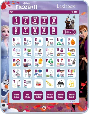LEXIBOOK Frozen Educational Bilingual Interactive Learning Tablet, English/French Languages, JCPAD002FZi1