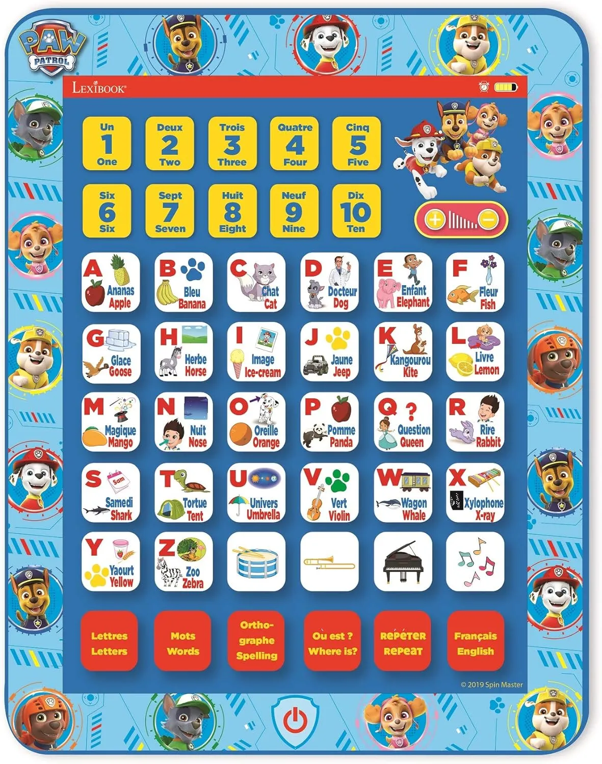 LEXIBOOK Paw Patrol JCPAD002PAi17 Interactive Bilingual Learning Tablet in English/Polish