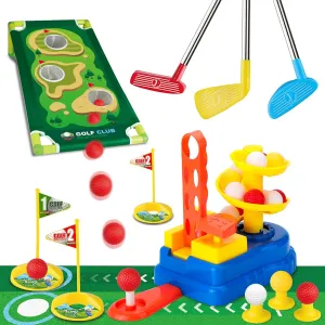 Liberry Kids Golf Club Set with 20 Balls, Retractable Clubs & Launcher, Toddler Indoor Outdoor Sports Toys for 3 4 5 Years Old, Fun Exercise Game, Birthday Gift for Boys Girls
