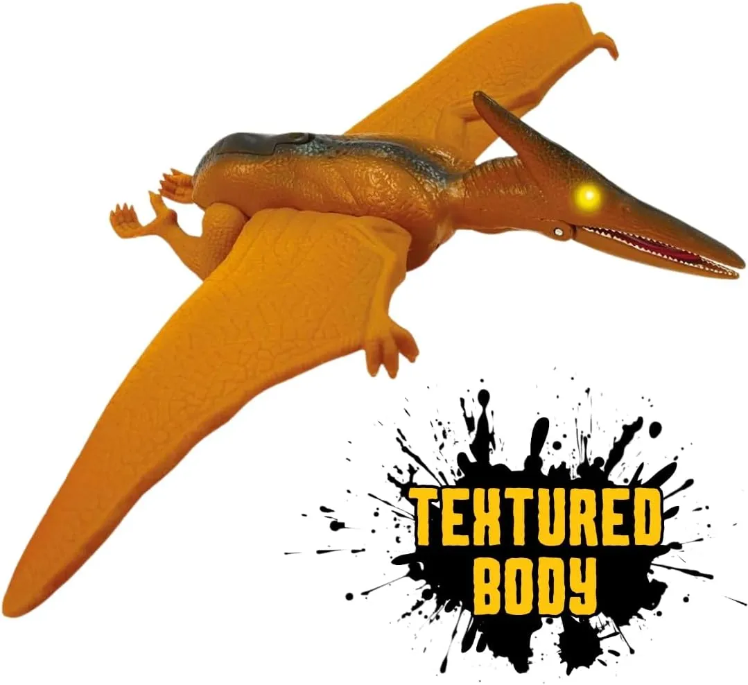 Liberty Imports Dino Planet Battery Operated Dinosaur Toy with Light Up Eyes and Sounds (Pterodactyl)