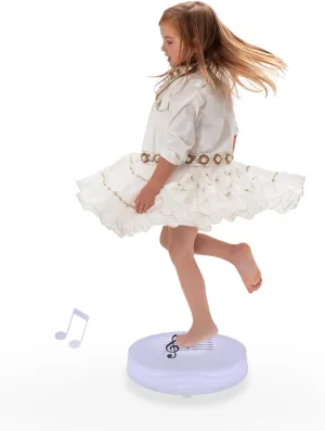 Light Up Musical Toys, Touch Sensitive Jumping Toy, LED Floor Tiles Kids Games, Interactive Active Toddler Toys with Piano Sounds, White(Si)