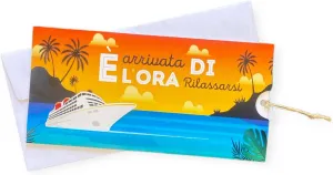 LINA OFFICINE GRAFICHE CREATIVE Gift Card Travel Ship Money Holder Original Card