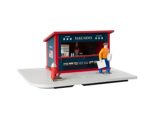 Lionel Fake News Plug-Expand-Play Stand with Animated Figure O Gauge Model Train Accessory