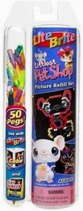 LITE BRITE LITTLEST PET SHOP REFILL SET WITH PEGS