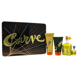 Liz Claiborne Curve 4 Pc. Gift Set (Cologne Spray   Mini   After Shave   Hair & Body Wash) for Men, 4.2 Fl Ounce