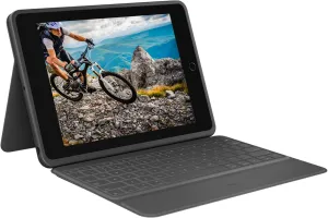 Logitech Rugged Folio - iPad (7th, 8th & 9th generation) Protective Keyboard Case with Smart Connector and Durable Spill-Proof Keyboard Black 7.4" x 0.9" x 10.2"