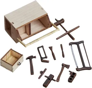 LOGOFUN 11pcs Dollhouse Miniature Tools Mini Repair Tool Micro Toolbox Model Photo Props for Doll House Accessory