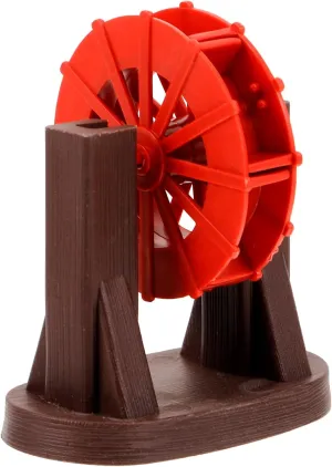 LOGOFUN Miniature Fountain Water Wheel Small Water Wheel Simulation Waterwheel Model Photo Prop for Fish Tank Landscaping Accessories - 3.5X2.9X2.1IN