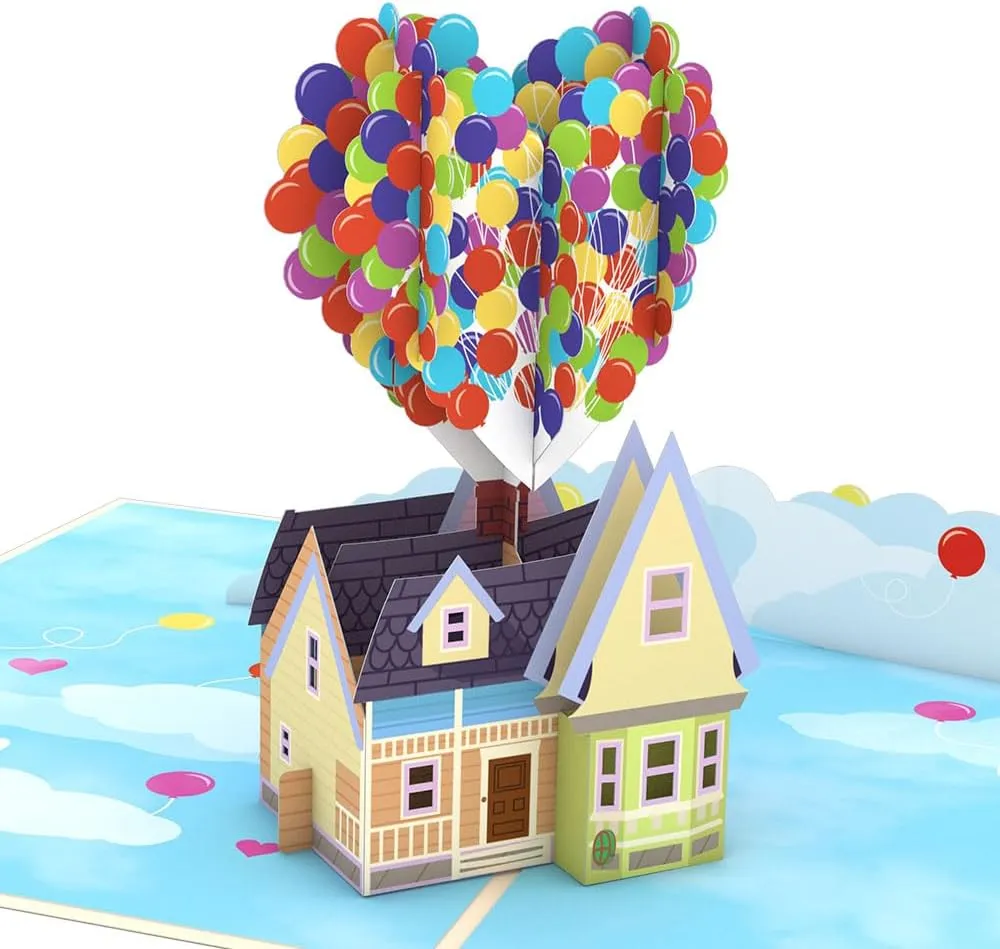 Lovepop Everyday Pop-Up Card for Her and Him - 3D Disney & Pixar Greeting Cards for Boys, Girls, Men, Women - My Favorite Adventure - 5" x 7" Up House Card - Blank Notecard & Envelope Included