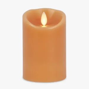 Luminara Sunlit Honey Garden Pillar Candles - Flameless Real-Flame Nature-Inspired Battery Operated LED Decor - Spring Summer Collection - 3" x 4.5"