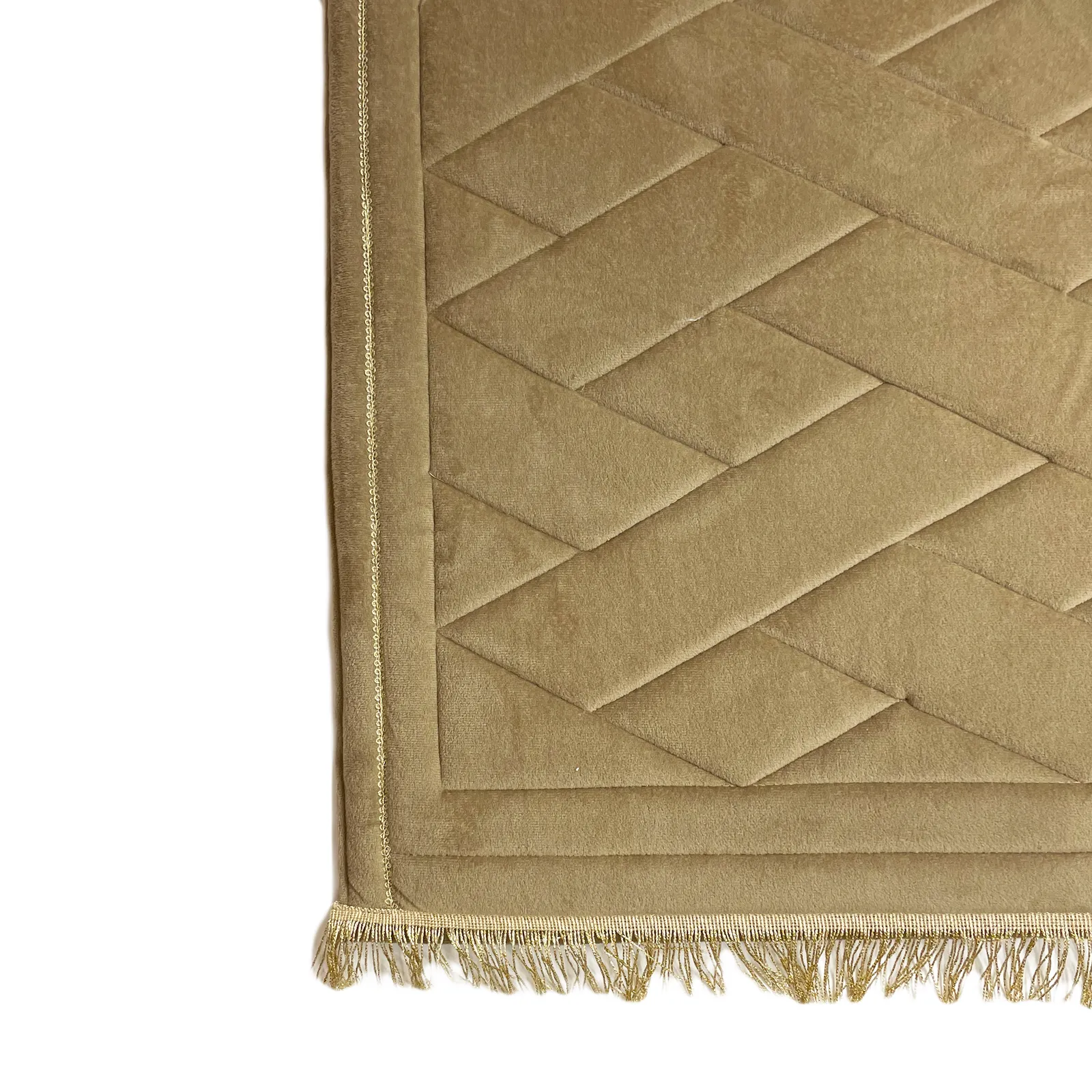 Luxury Padded Tulip Salah Prayer Mat - Brown
