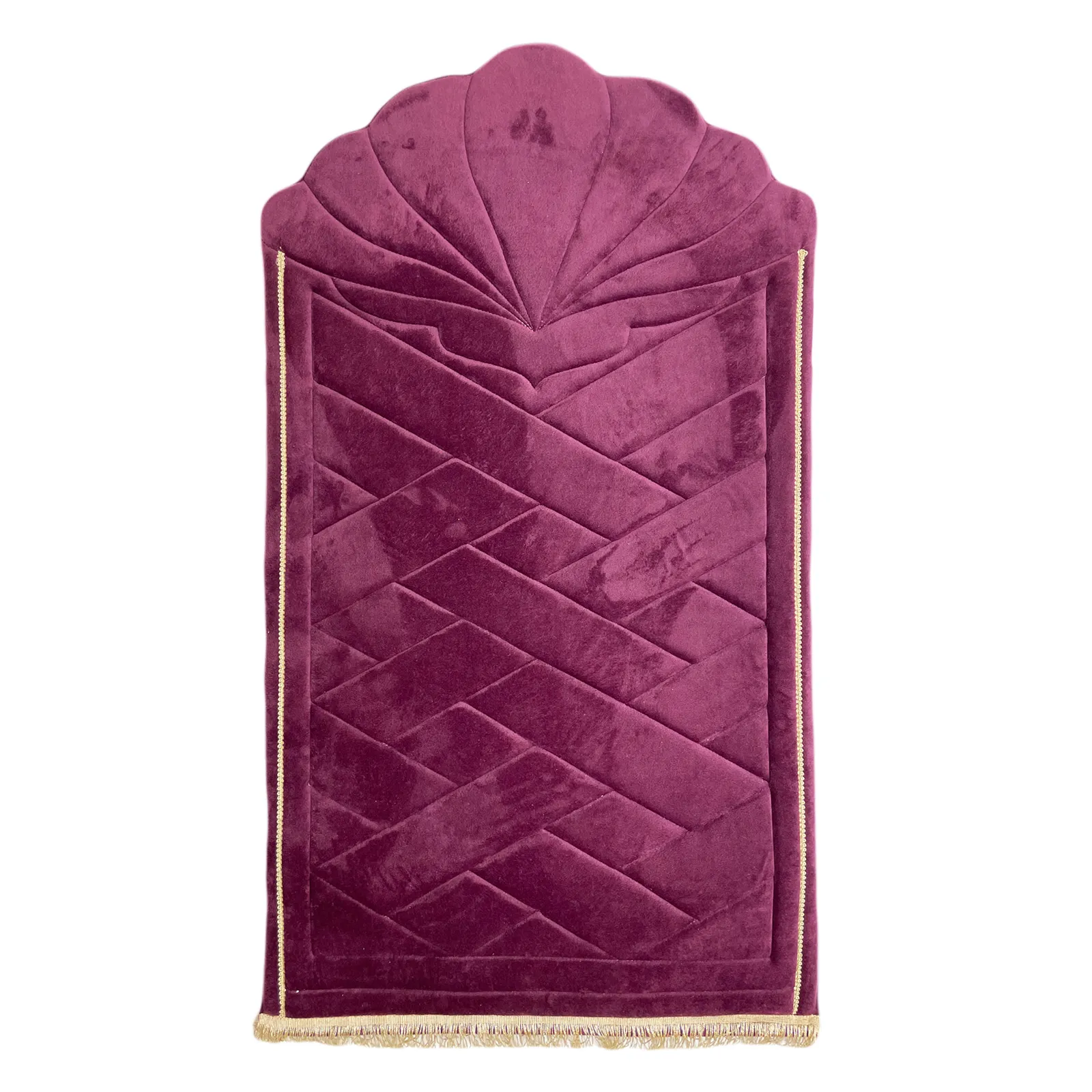 Luxury Padded Tulip Salah Prayer Mat - Purple
