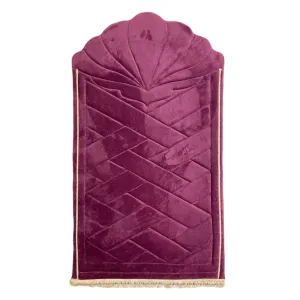 Luxury Padded Tulip Salah Prayer Mat - Purple