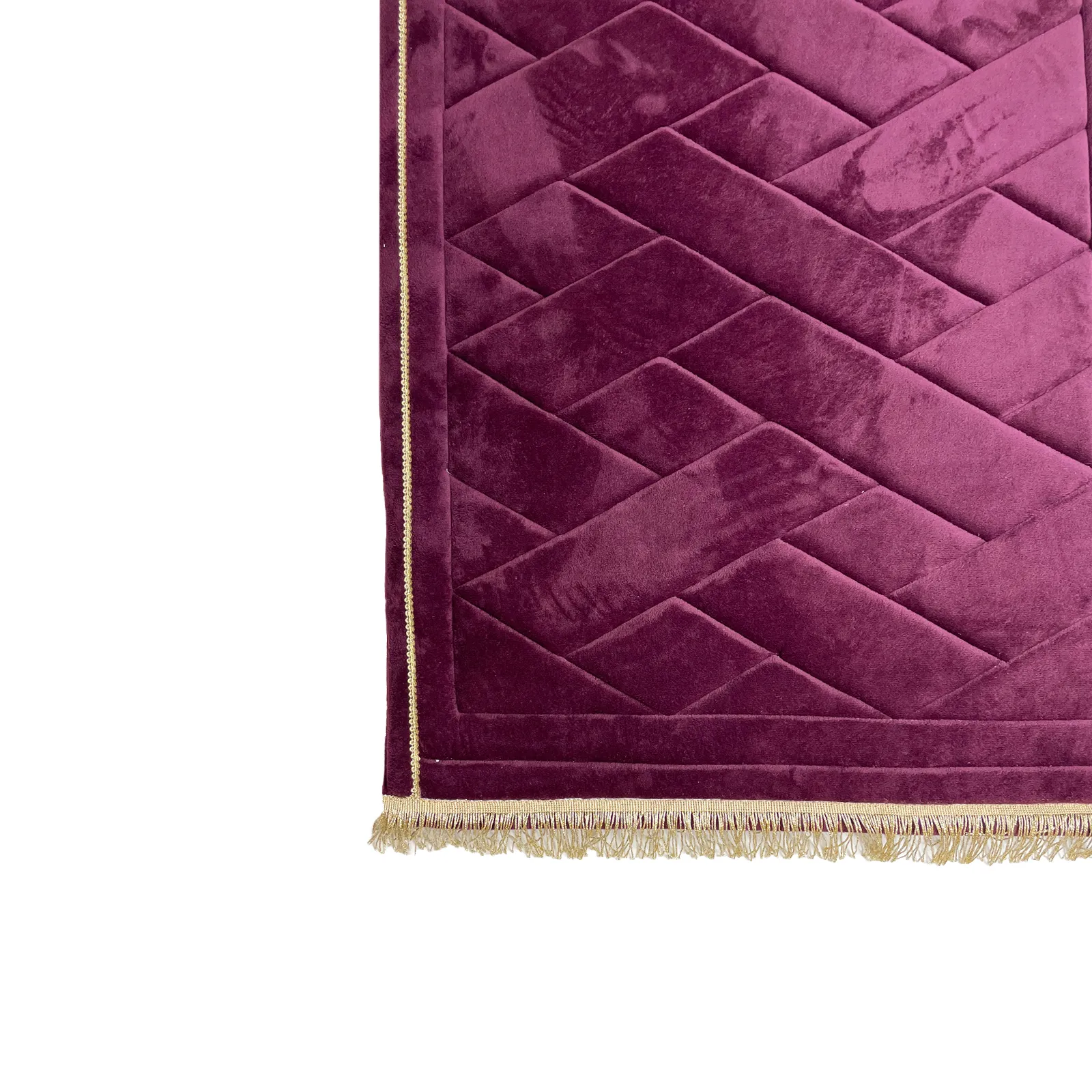 Luxury Padded Tulip Salah Prayer Mat - Purple