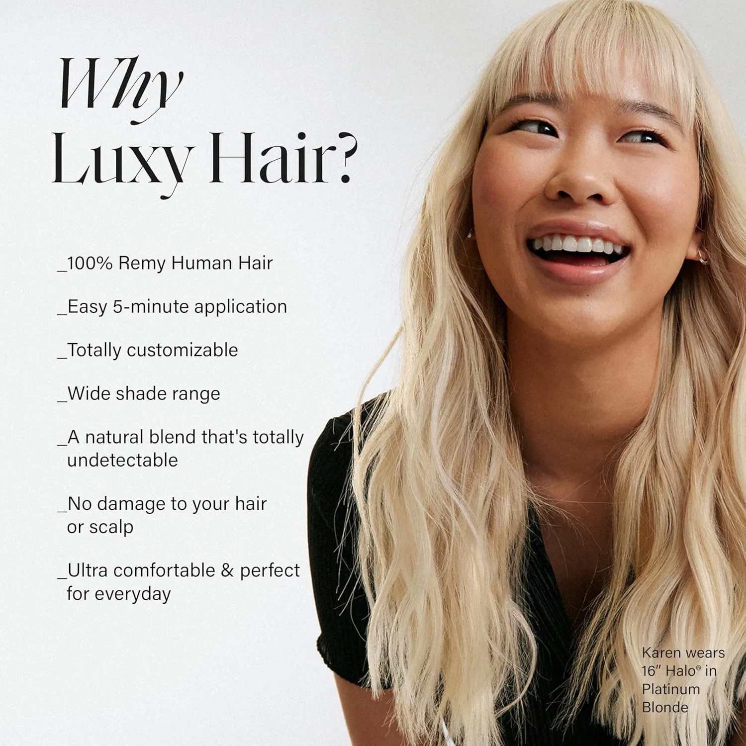 Luxy 100% Remy Human Hair – Halo Clip-In Hair Extensions –Natural Looking Volume & Length - One-Piece - Easy 5-Min Application 140 grams 16" Chestnut Brown Halo
