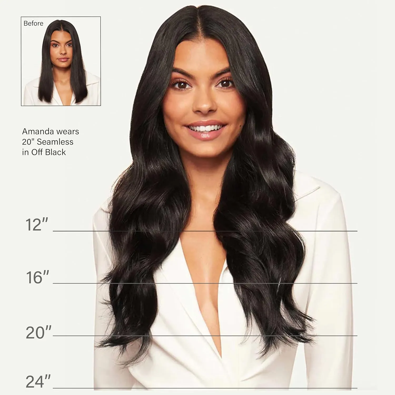 Luxy 100% Remy Human Hair – Halo Clip-In Hair Extensions –Natural Looking Volume & Length - One-Piece - Easy 5-Min Application 140 grams 16" Chestnut Brown Halo
