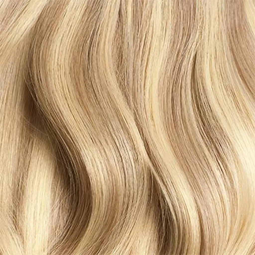Luxy 100% Remy Human Hair – Scalp Hair Fill-Ins - Clip-Ins for Scalp & Part Line Coverage - Natural Coverage for Thinning Areas, Lightweight Mesh Bands 30 grams 12" Dirty Blonde Highlights