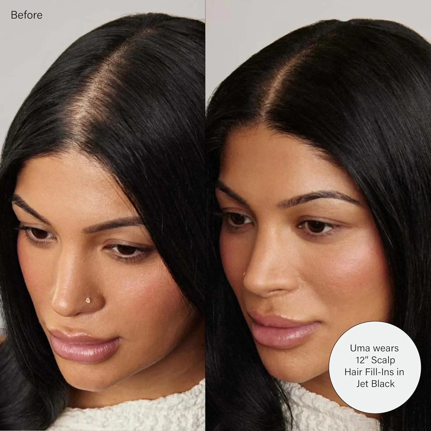 Luxy 100% Remy Human Hair – Scalp Hair Fill-Ins - Clip-Ins for Scalp & Part Line Coverage - Natural Coverage for Thinning Areas, Lightweight Mesh Bands 40 grams 16" Chestnut Brown Highlights