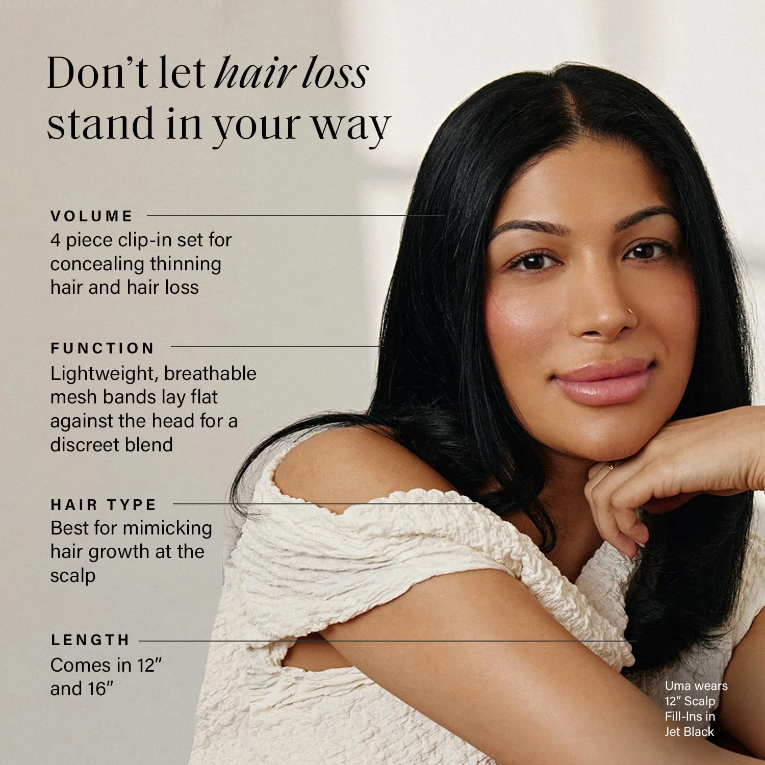 Luxy 100% Remy Human Hair – Scalp Hair Fill-Ins - Clip-Ins for Scalp & Part Line Coverage - Natural Coverage for Thinning Areas, Lightweight Mesh Bands 40 grams 16" Chestnut Brown Highlights