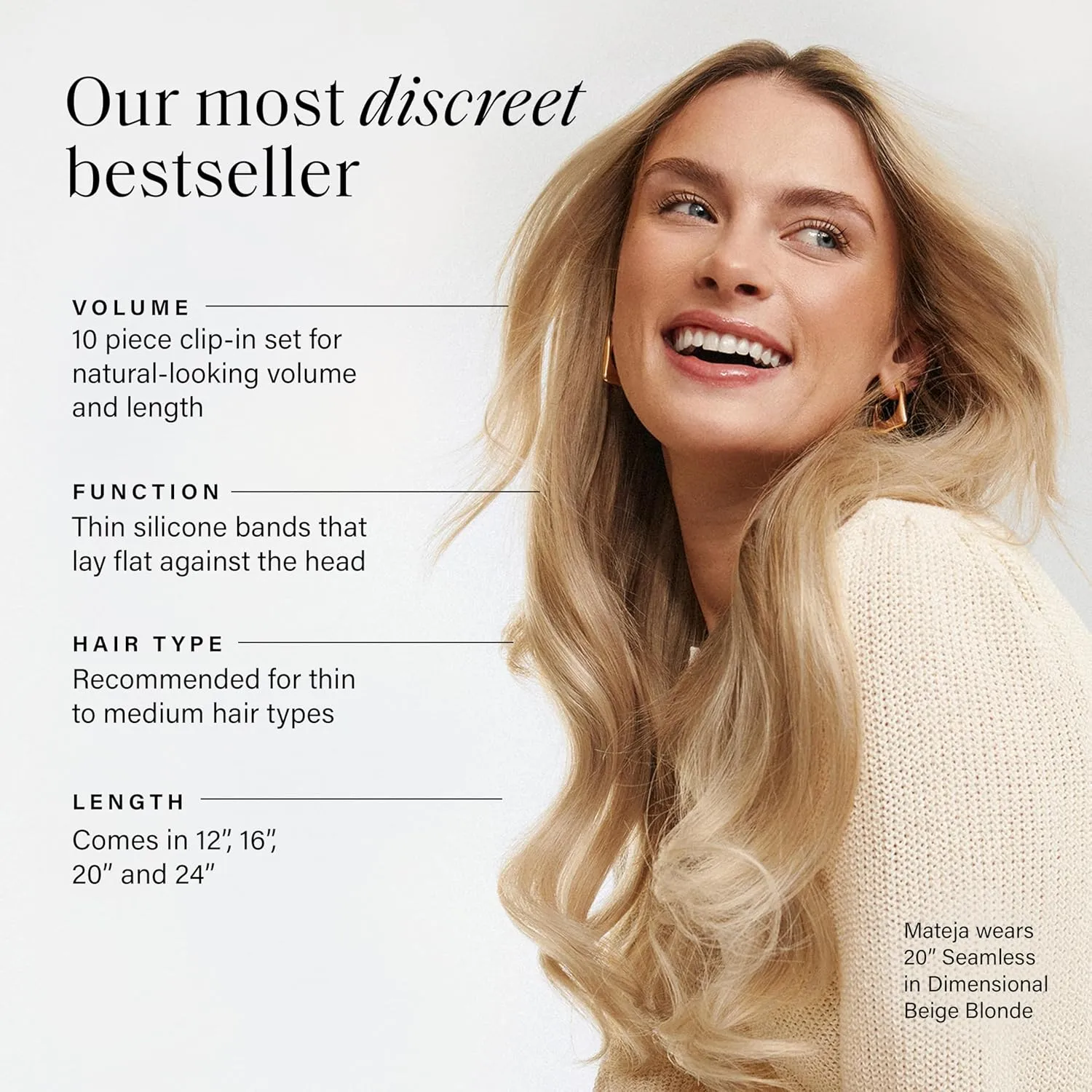 Luxy 100% Remy Human Hair - Seamless Clip-In Hair Extensions - Multi-Dimensional Color for Natural Blending, Adds Volume & Length 180 grams 20" Ash Brown Balayage
