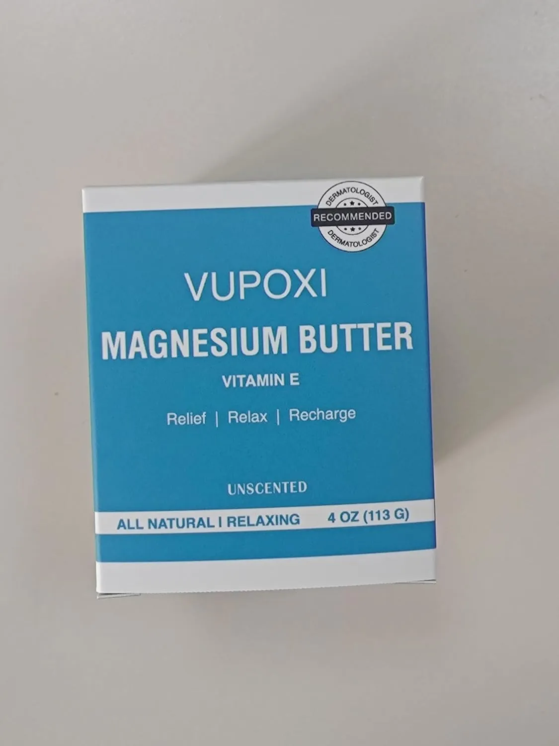 Magnesium Cream for Sleep, Muscle Soreness & Cramps Relief with Jojoba Oil, Vitamin E, Shea Butter - Topical Magnesium Lotion for Calm & Relaxation - (4 fl, Unscented)