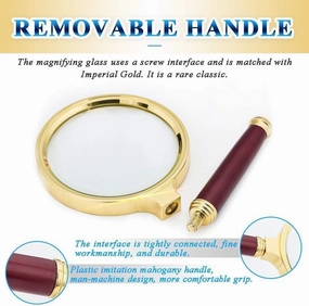 Magnifying Glass Large 5X 10x Zoom Lens New 80mm Lightweight Handheld Magnifier,Loupe for ng Hobbies Newspapers Maps Coins Knitting Crafts