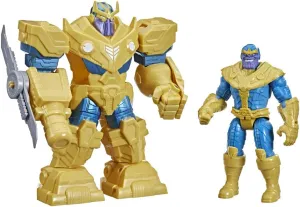 Marvel Avengers Mech Strike 17.5-cm Action Figure Toy Infinity Mech Suit Thanos and Blade Weapon for Children Aged 4 and Up F02645L1