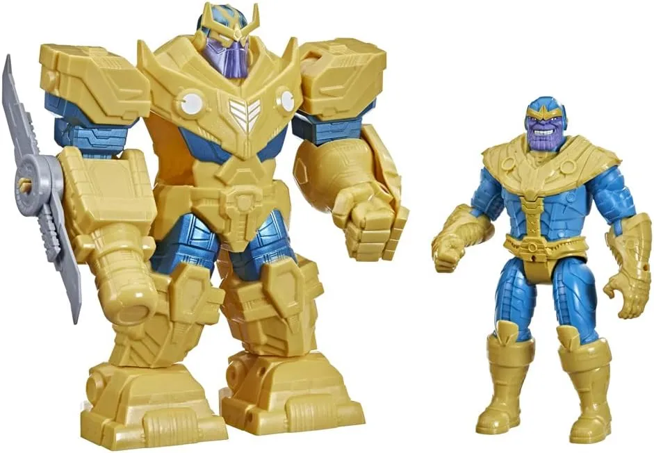 Marvel Avengers Mech Strike 17.5-cm Action Figure Toy Infinity Mech Suit Thanos and Blade Weapon for Children Aged 4 and Up F02645L1