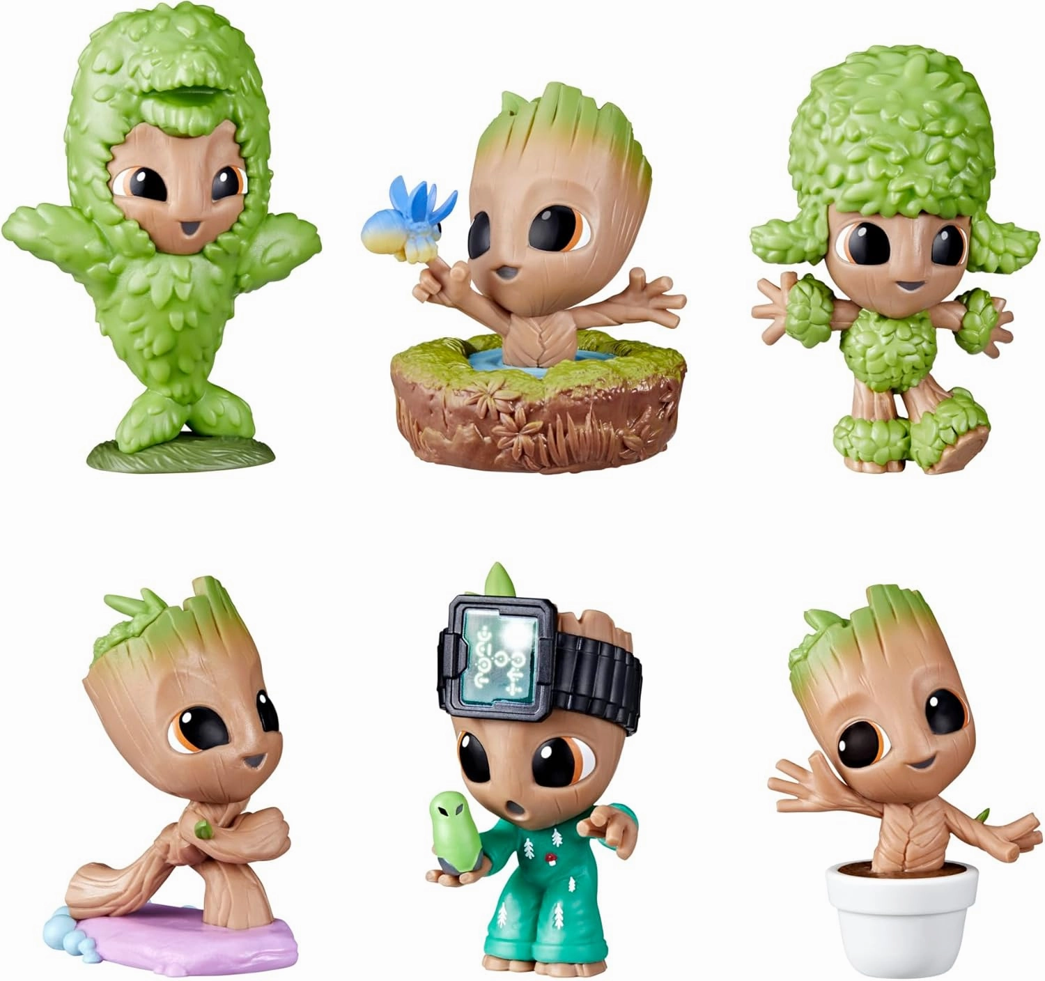 Marvel I Am Groot Figure Collection, 6 Mini Groot Action Figures Set, Super Hero Toys, Toys for Kids Ages 4 and Up (Amazon Exclusive)