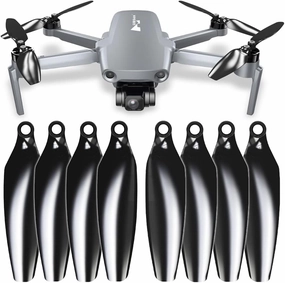 Master Airscrew Stealth Propellers for Hubsan Zino Mini Pro & SE - Black, 4 propellers in Set
