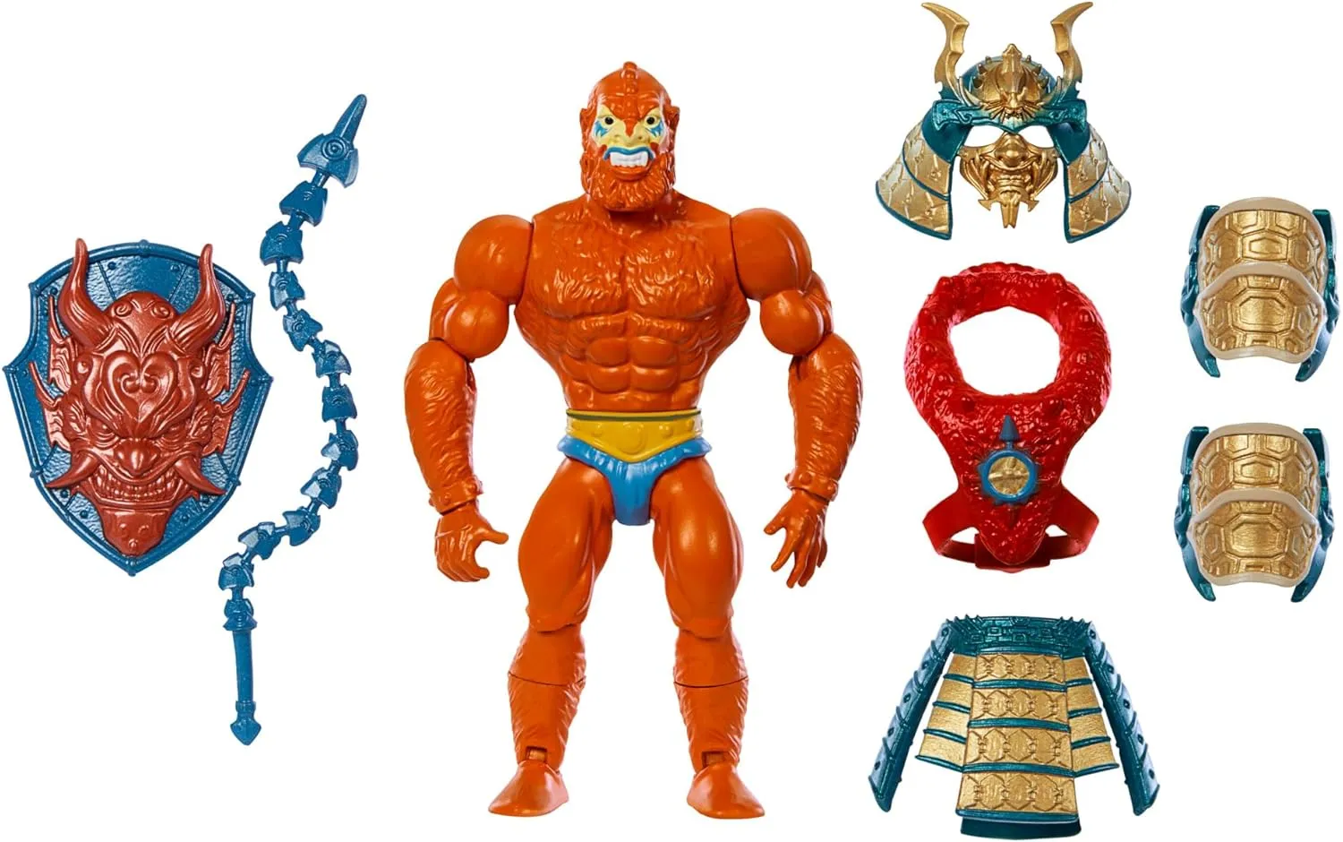 Masters of the Universe Mattel Origins Turtles of Grayskull Action Figure & Accessories, Beast Man Collectible Toy with 16 Joints, TMNT & Motu Crossover