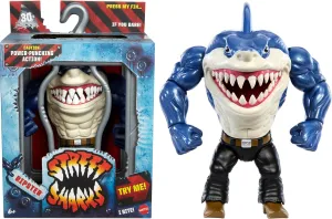 Mattel Street Sharks Action Figure with Bite & Punch Motion, Ripster Collectible Toy Inspired by 90s TV Half-Man Half-Shark Hero, 6-Inch