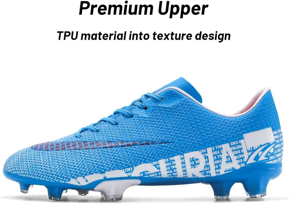 Maylrvjv Men's Women's Soccer Cleats Football Shoes Lightweight Breathable Outdoor Indoor Training Athletic Shoes