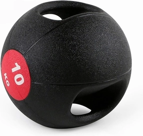 Medicine Ball Medicine Ball, Elastic Ball with Handle, Gravity Ball, Waist and Abdomen Balance Ball, with Anti-Leakage Nozzle, 3KG/4KG/5KG/6KG/7KG/8KG/9KG/10KG (Size : 10kg/22lb)