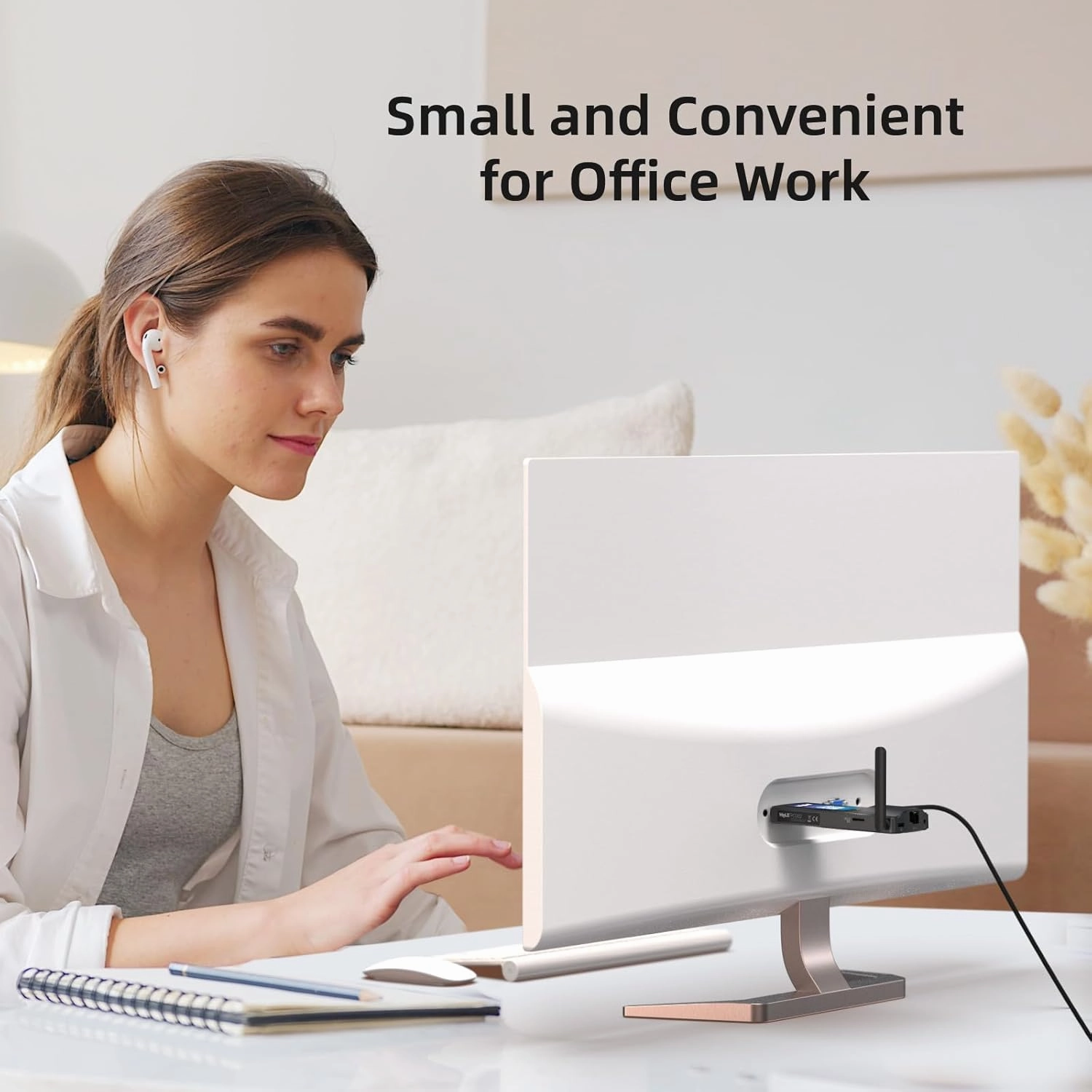 MeLE PCG02 Fanless Mini PC Stick Desktop,J4125 8GB RAM 256GB Storage, 4K HDMI Portable Small Computer, Support Wi-Fi5 PXE Unlocked Bios Gigabit Ethernet, Work on Business Media Industry IoT Office