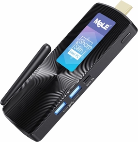 MeLE PCG02 Fanless Mini PC Stick Desktop,J4125 8GB RAM 256GB Storage, 4K HDMI Portable Small Computer, Support Wi-Fi5 PXE Unlocked Bios Gigabit Ethernet, Work on Business Media Industry IoT Office